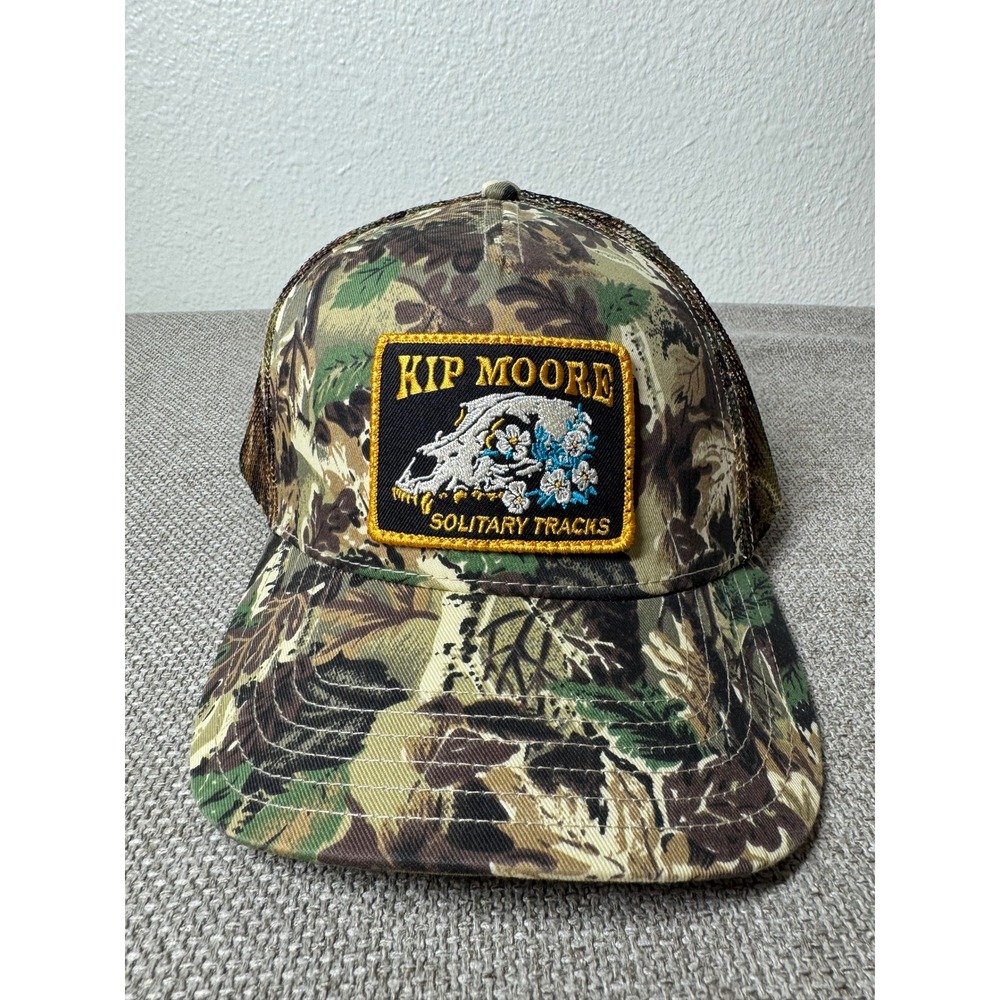 Kip Moore Hat Mens OSFM Camo Solitary Tracks Trucker Cap Mesh Snapback OTTO